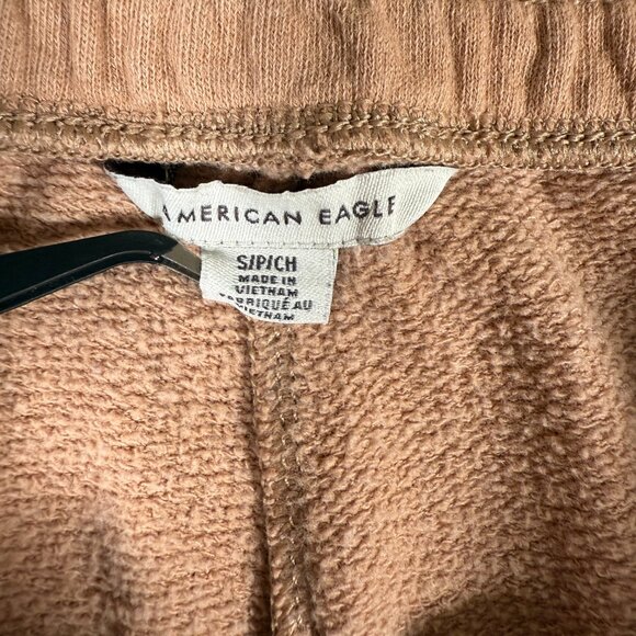 American Eagle Outfitters Jogger Women Size S Brown Mustard Sweatpants Soft - Picture 5 of 13